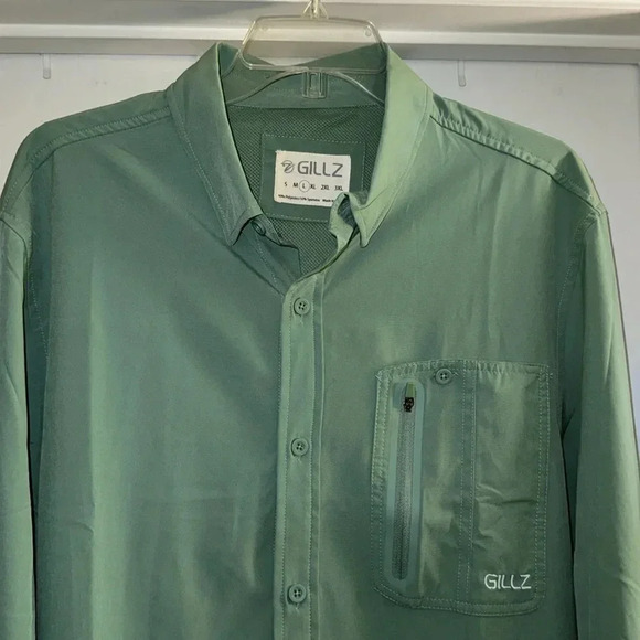 Gillz Long Sleeve Hidden Button Down Collar - Picture 2 of 4